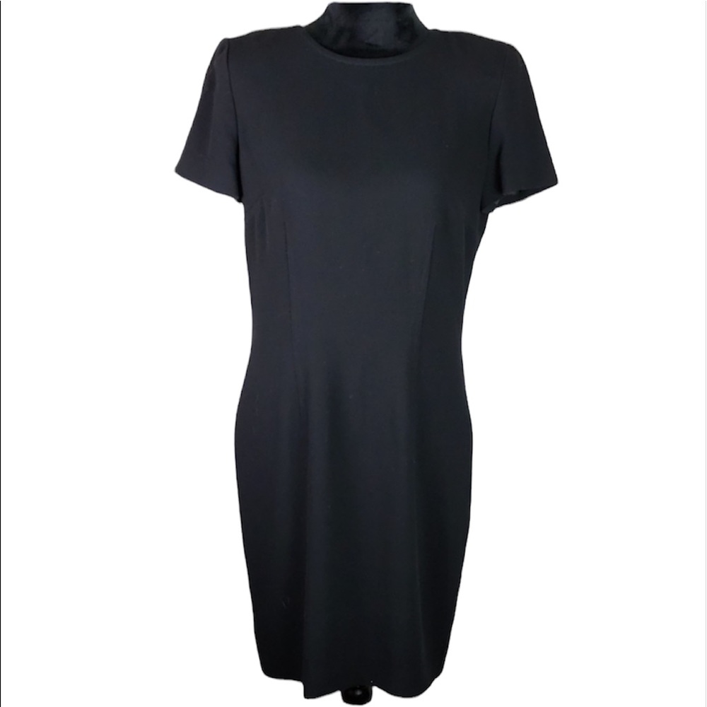Linda Allard Ellen Tracy black sheath dress size 6